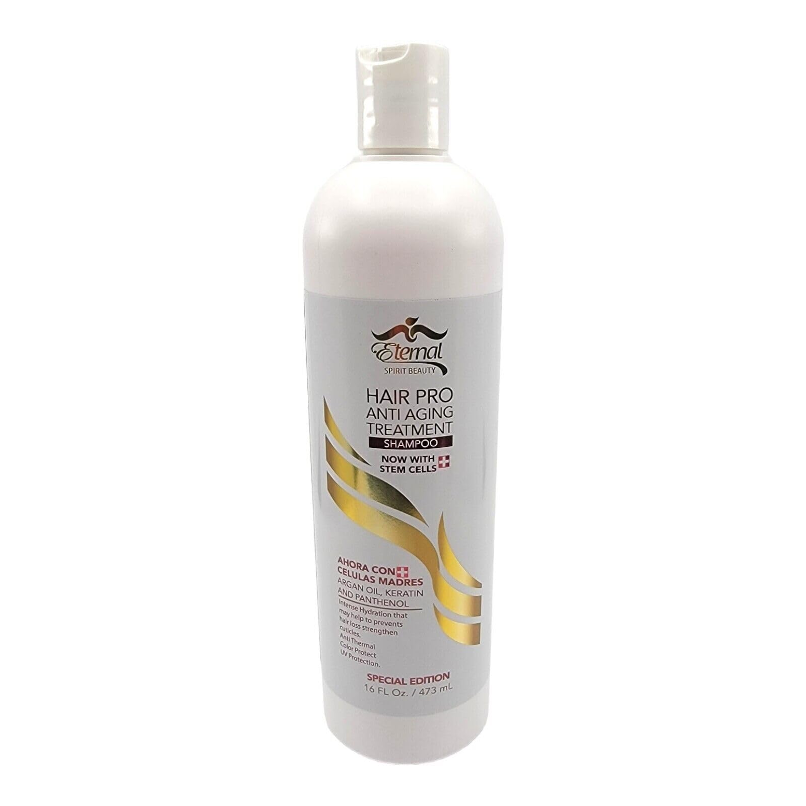 Eternal Spirit Hair Pro bottle for anti-aging shampoo with hydration.