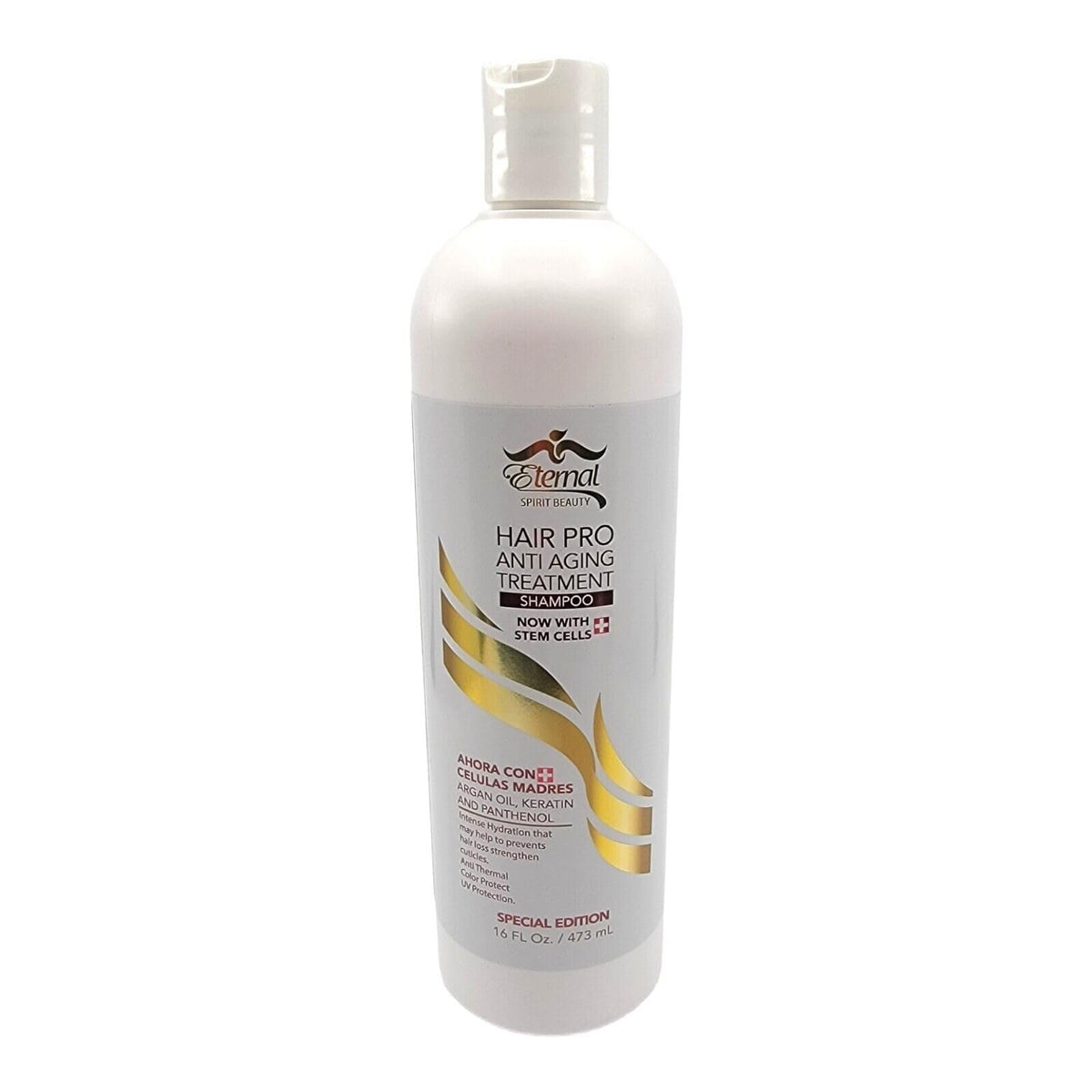 Eternal Spirit Hair Pro bottle for anti-aging shampoo with hydration.