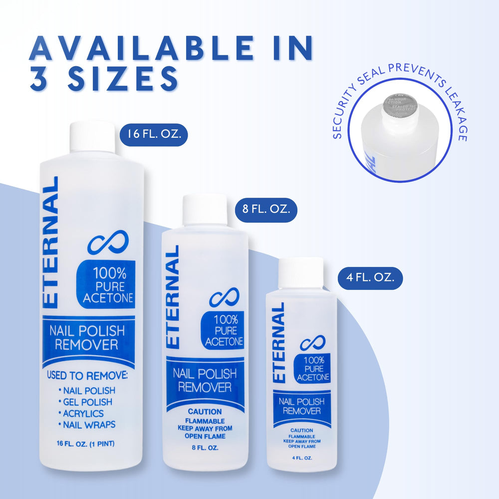 Eternal USA-made acetone pack emphasizes premium, trustworthy value.