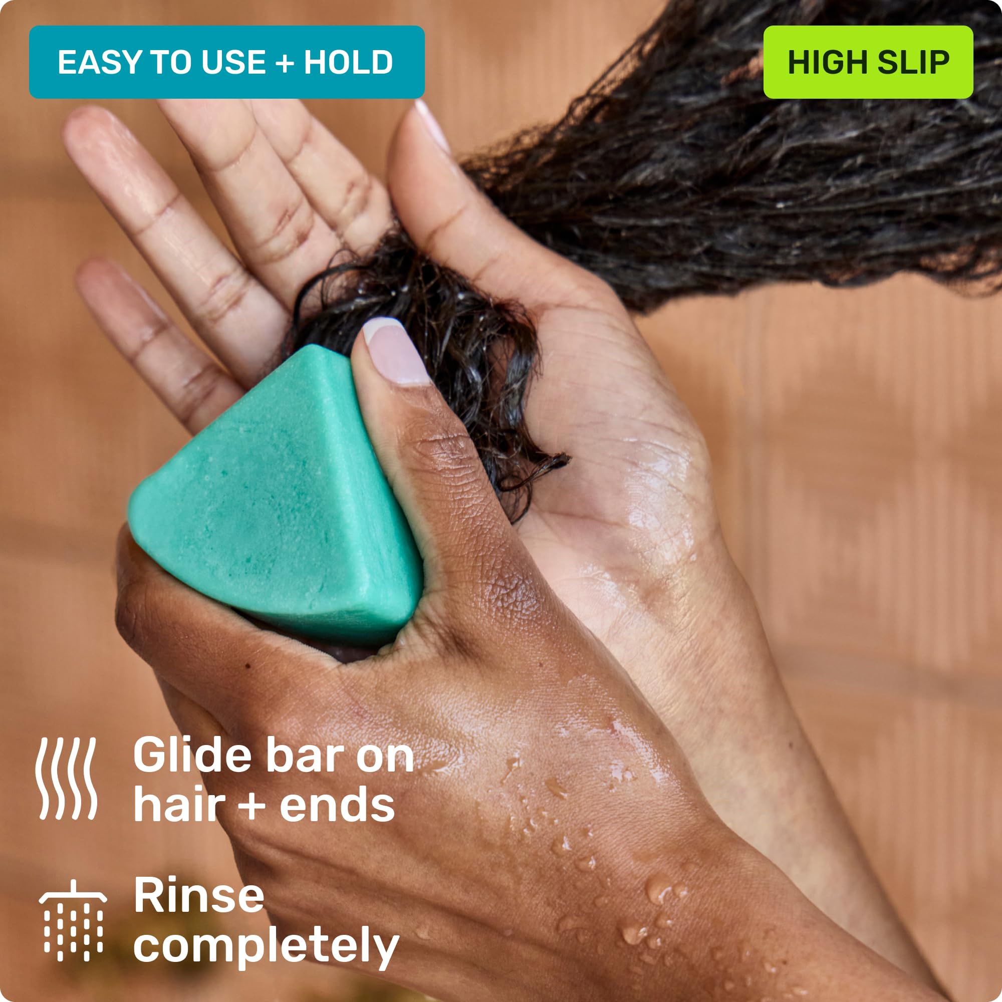 Ethique Curl-Defining Shampoo Bar and Conditioner Bar duo for complete routine