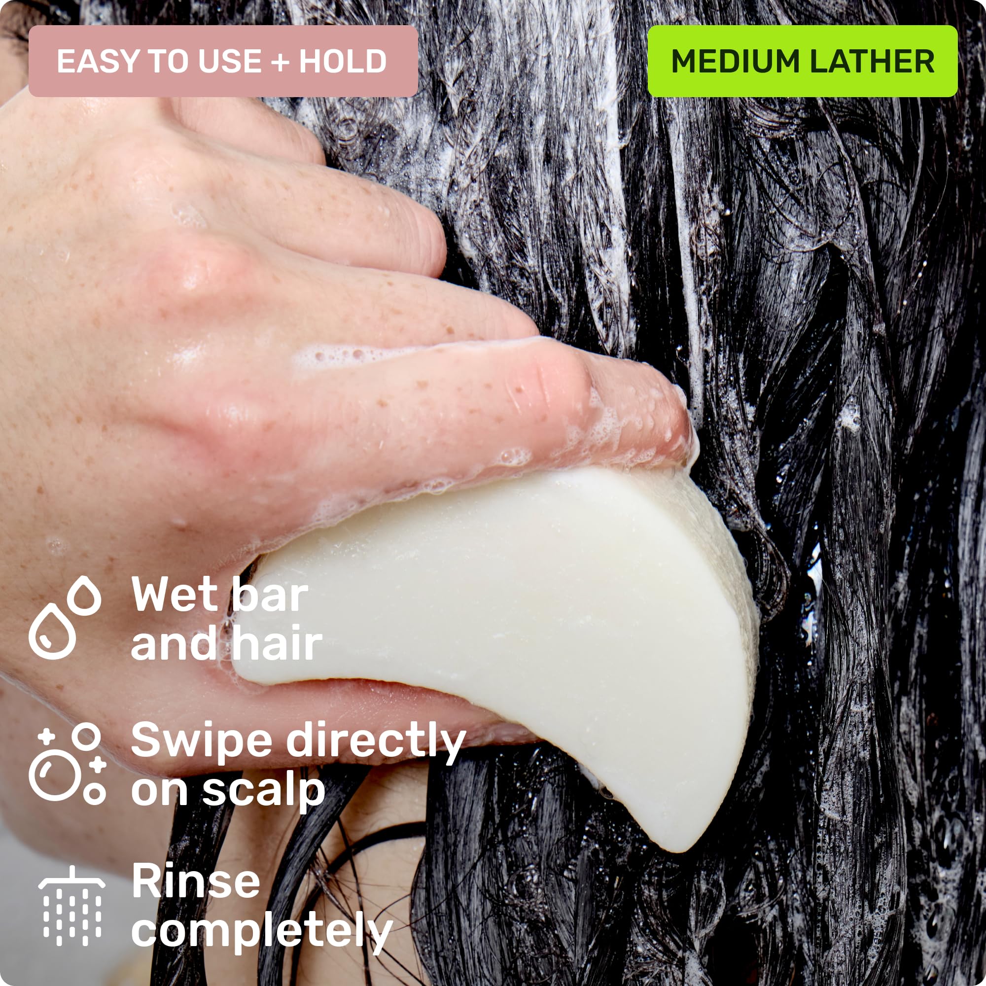 Ethique Gentle Unscented Conditioner Bar pairing with shampoo for a complete routine.