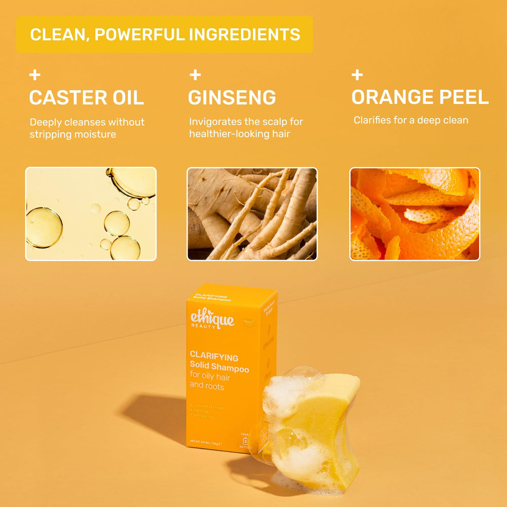 Ethique ginseng scalp invigorator detail suggesting energized scalp care.