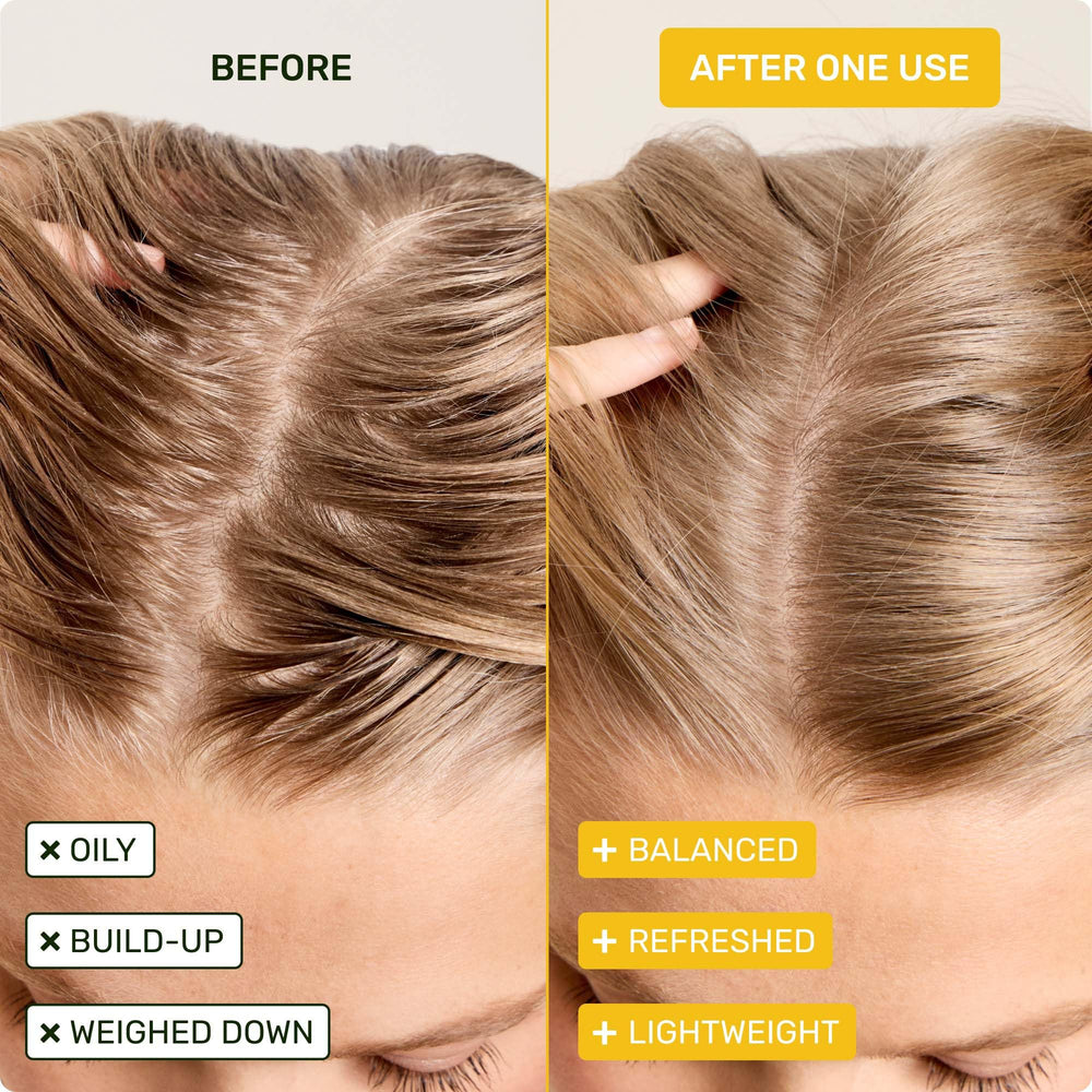 Ethique volumizing conditioner bar adding body and lift for fuller-looking hair.
