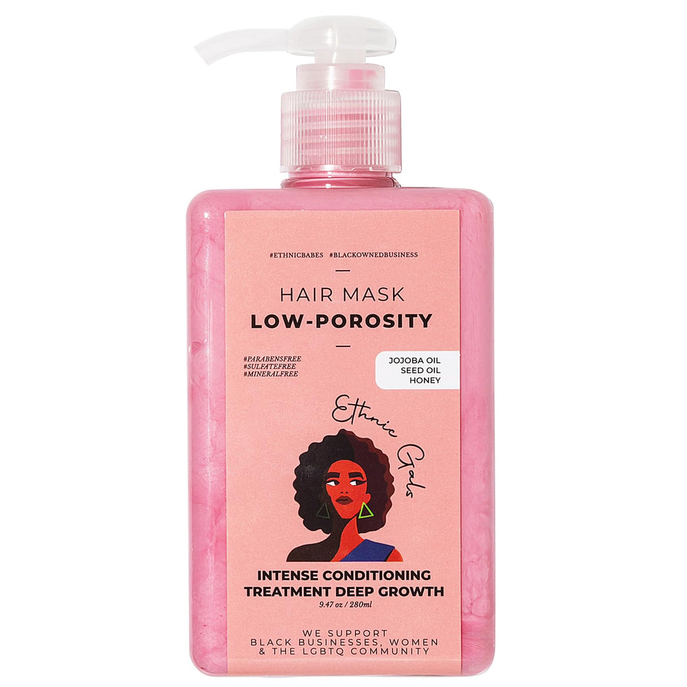 Ethnic Gals Low Porosity Hair Mask bottle for deep moisture and repair