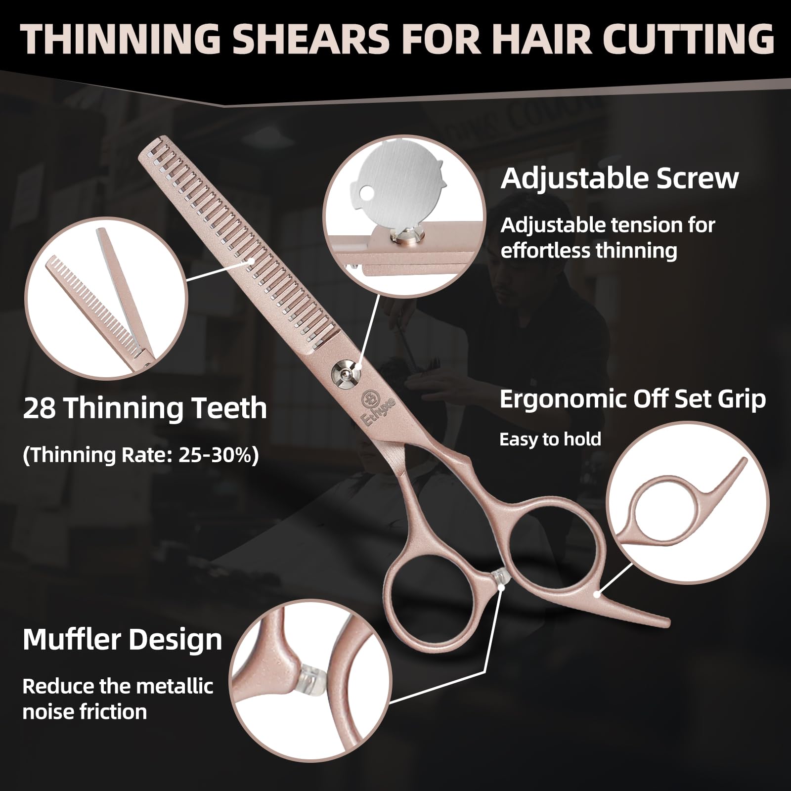 Ethyxe straight razor in rose gold for precise edge finishing