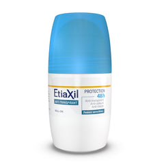 Etiaxil deodorant 48h sensitive-skin bottle close-up showing compact packaging and gentle formula.