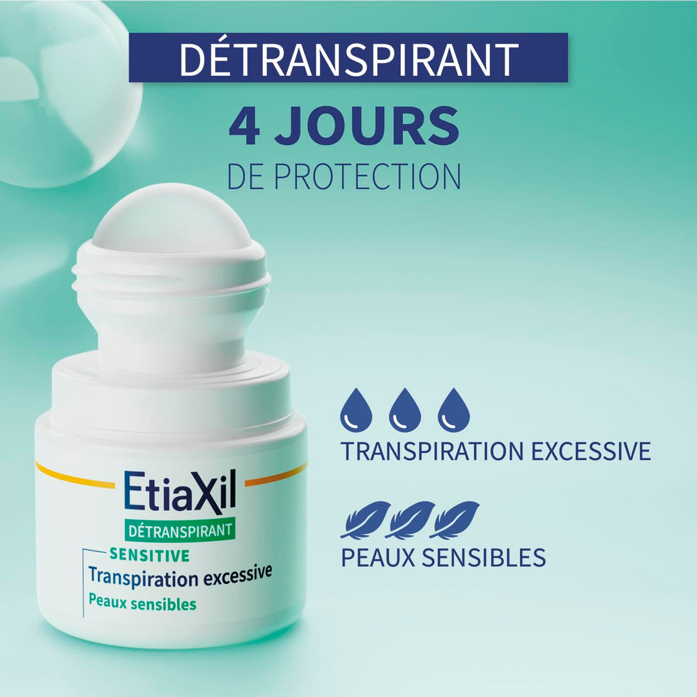 Compact Etiaxil roll-on for easy underarm application
