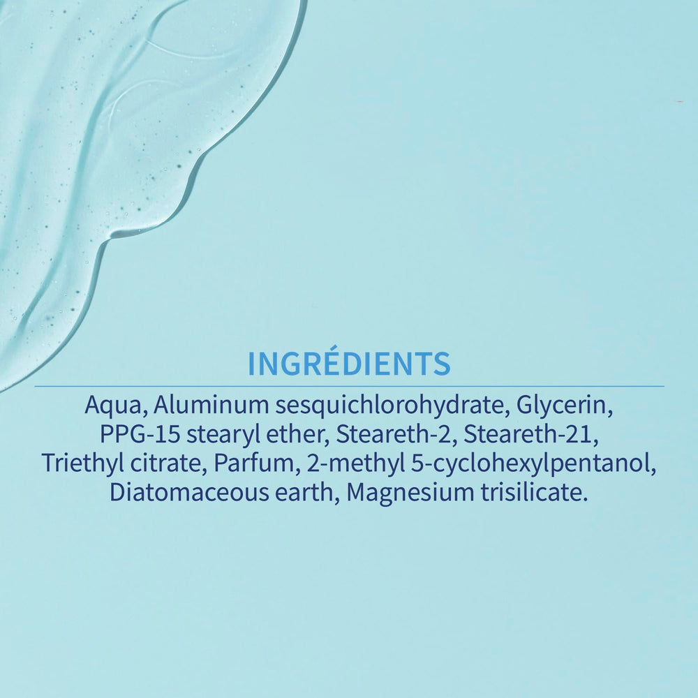 Etiaxil skin-comfort application shot suggests gentle roll-on feel.