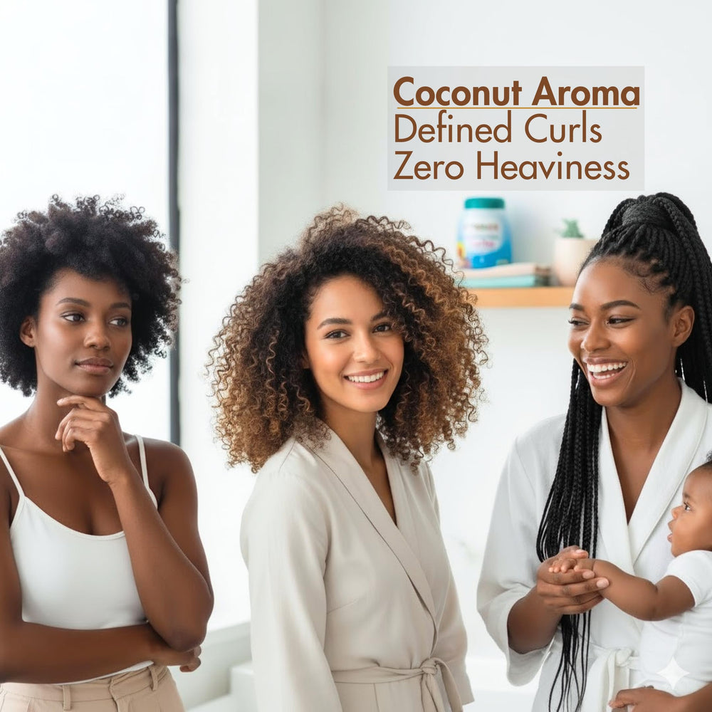 Etniker Caribe promotes healthy scalp for stronger curls and growth.