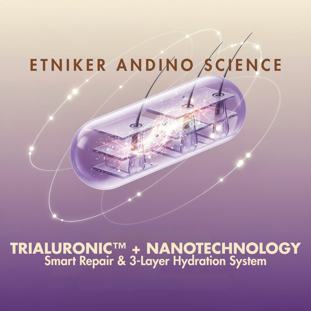 ETNIKER ANDINO leave-in conditioner for curls improves definition and manageability.