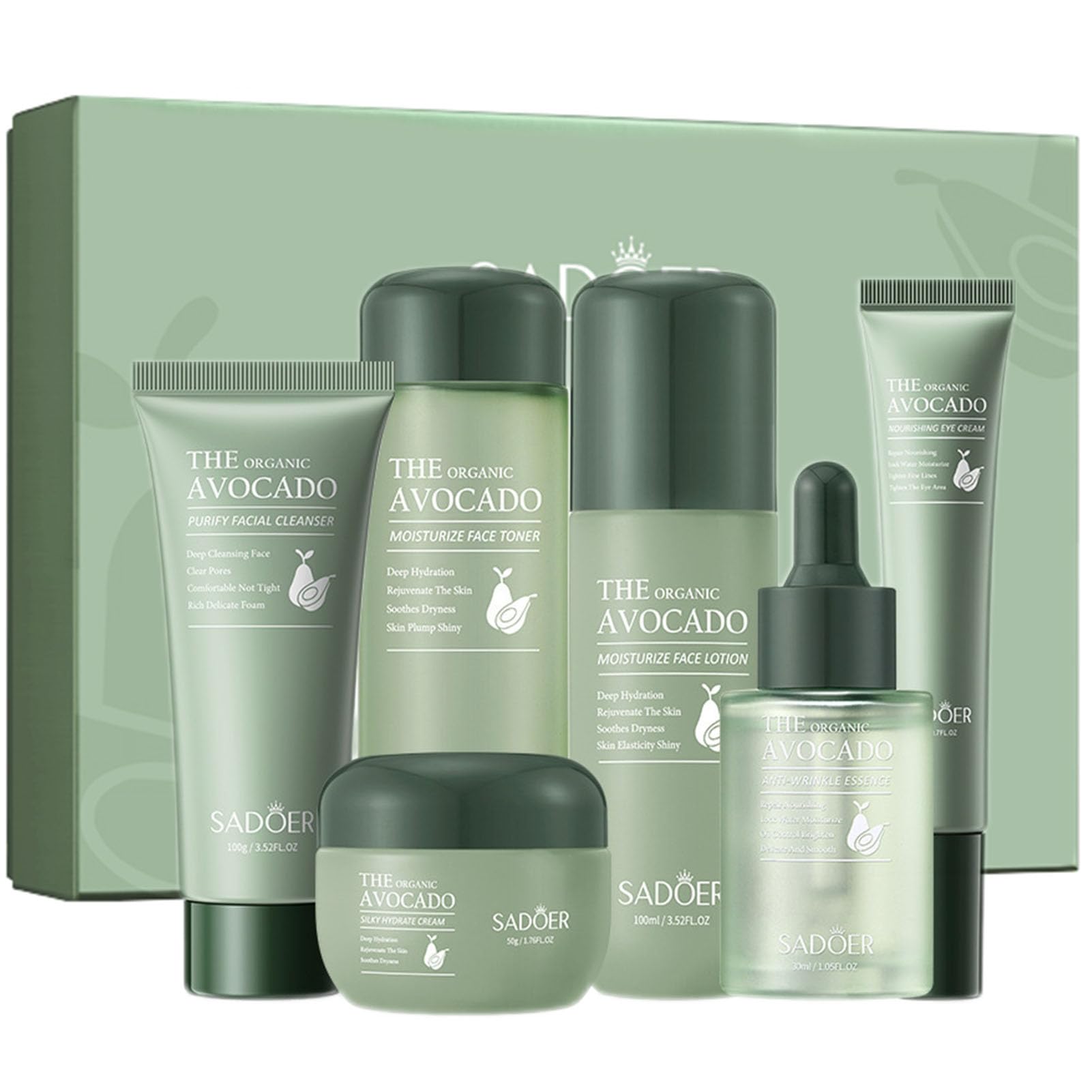 Etuanxi Avocado Skincare Set cleanser bottle for deep cleansing and skin hydration.