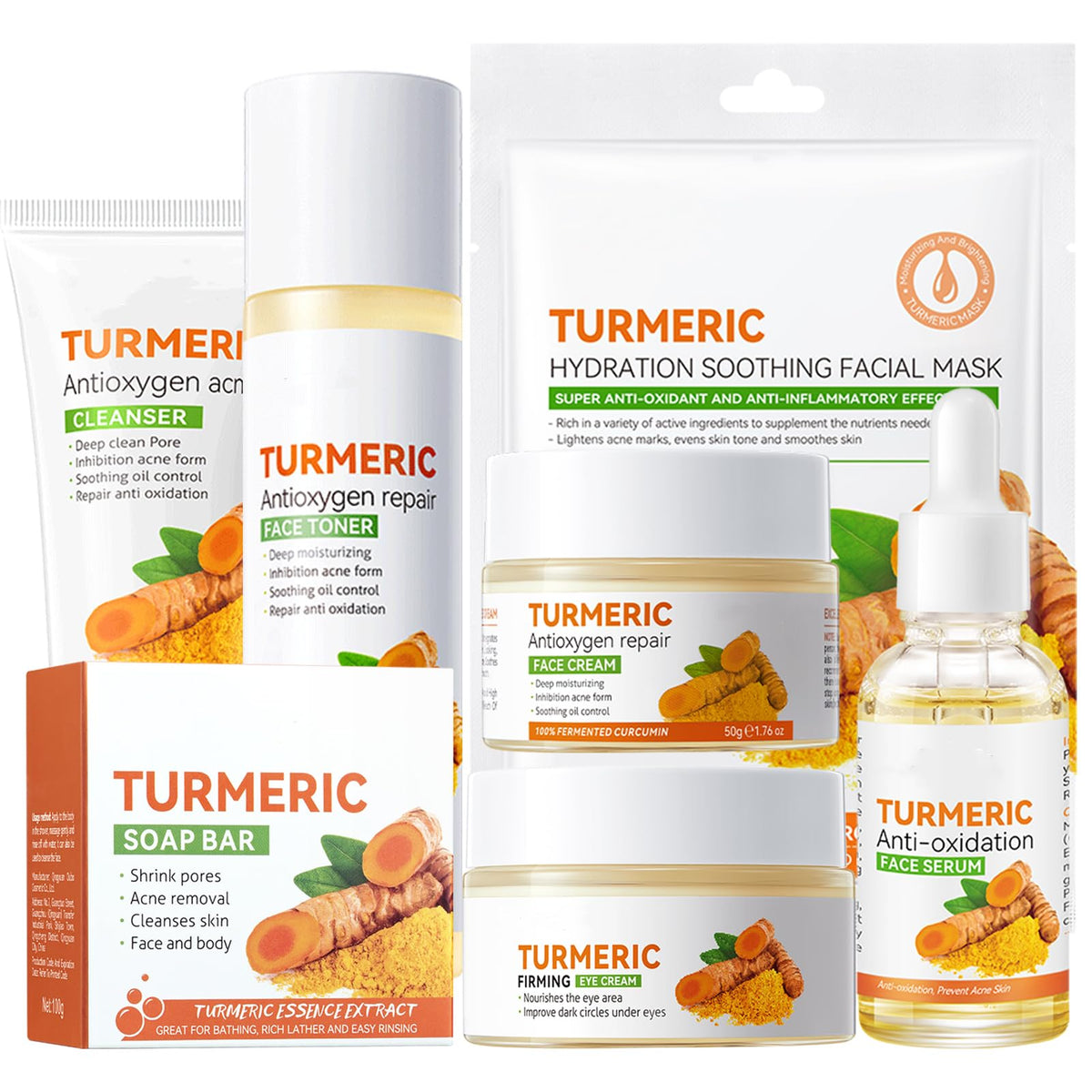 Etuanxi turmeric face wash bottle for refreshing cleanse and balanced skin.