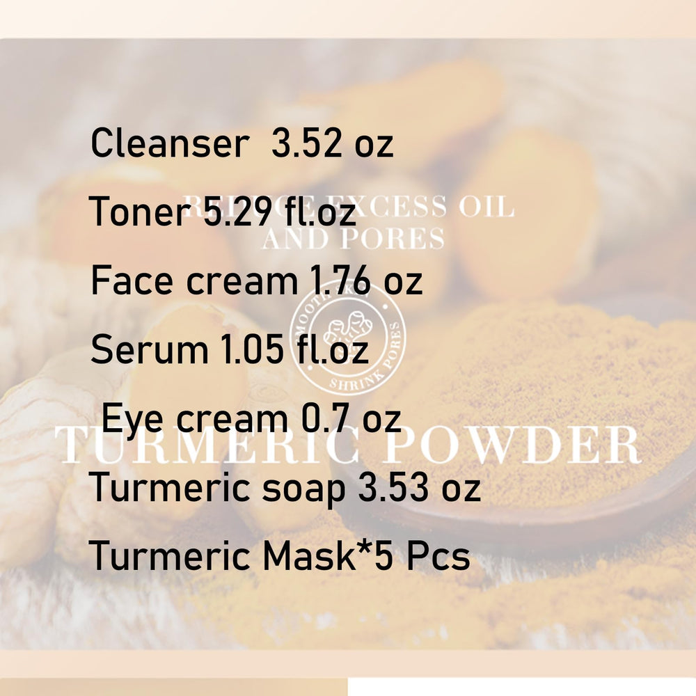 Etuanxi turmeric set box display showing the complete skincare kit.