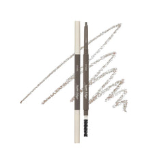 ETUDE Bare Edge Brow Pencil in slim hexagon for natural hair-like strokes.