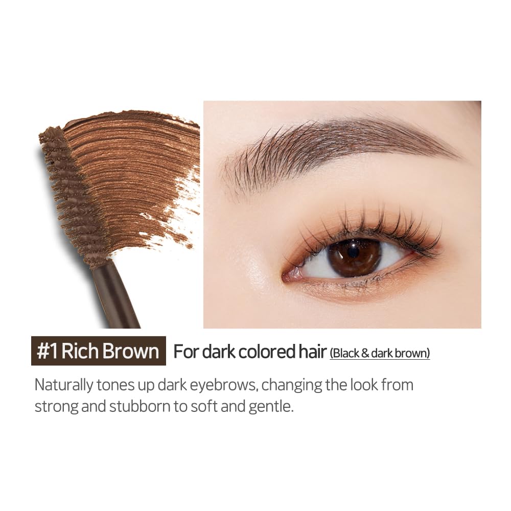 ETUDE Color My Brows delivers a 3D natural brow effect.