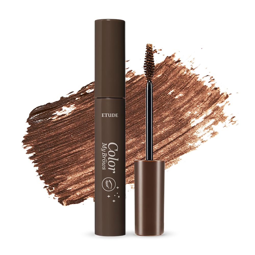 ETUDE Color My Brows Big Size brow mascara wand close-up for precise, defined color