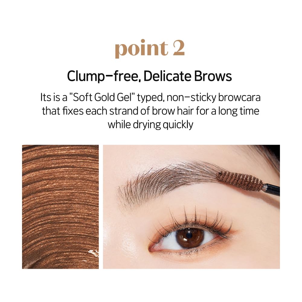 Long-lasting hold keeps ETUDE Color My Brows styled all day.