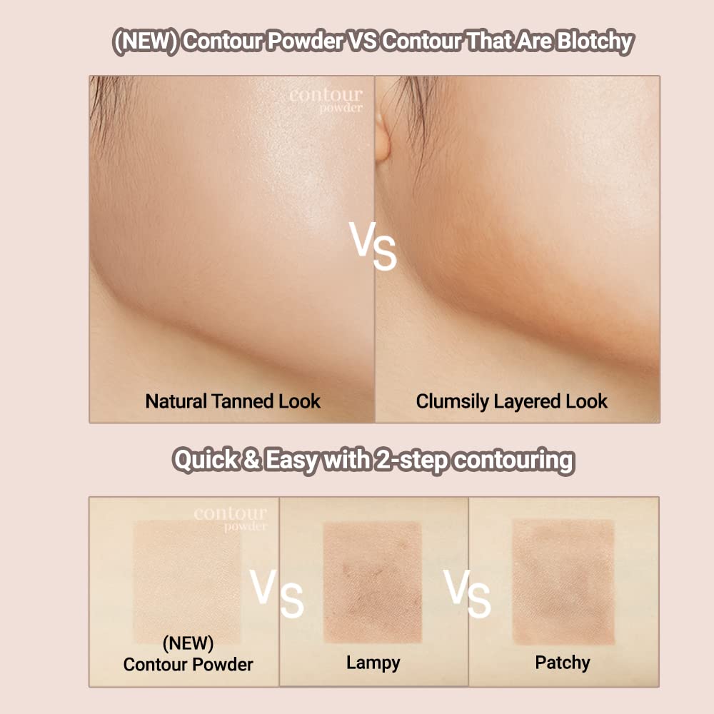 ETUDE Contour Powder with vegan brush included for quick shaping.