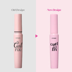 ETUDE Curl Fix Mascara brush close-up for precise, clump-free curling