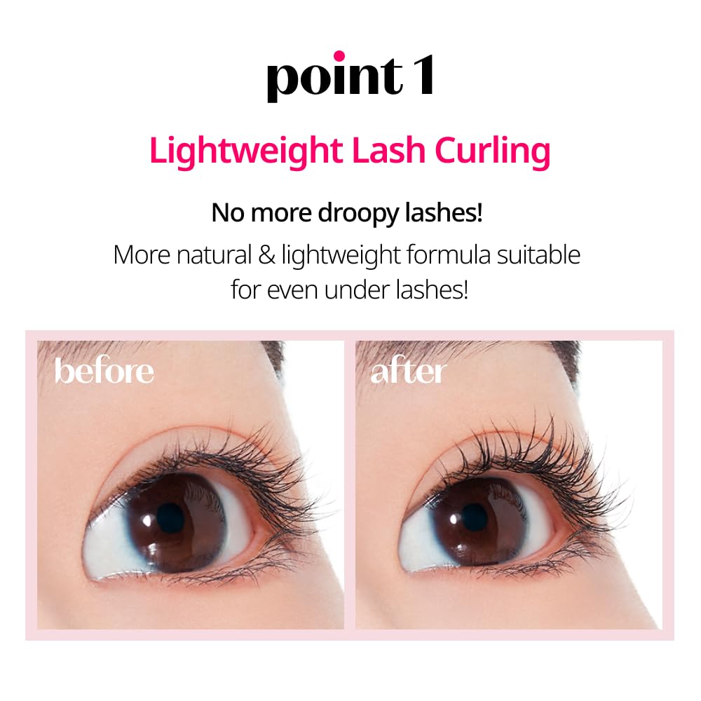 ETUDE Curl Fix Mascara waterproof formula resists water and sweat