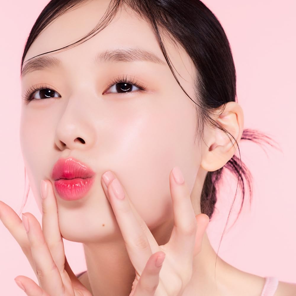 ETUDE Dear Darling Water Tint Orange Ade swatches on arm display juicy tones
