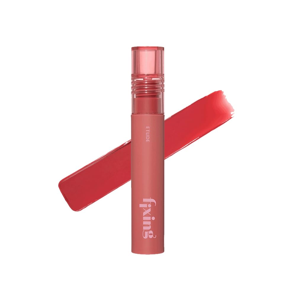 Etude Fixing Tint 01 Analog Rose bottle demonstrates long-lasting color with a lightweight wear.