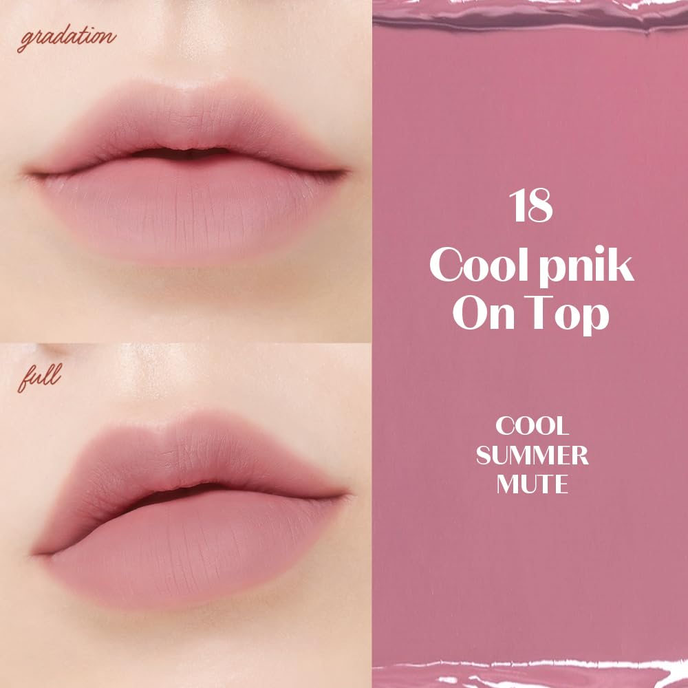 ETUDE Fixing Tint 18 Cool Pink applicator shown for precise, fuss-free lip color.