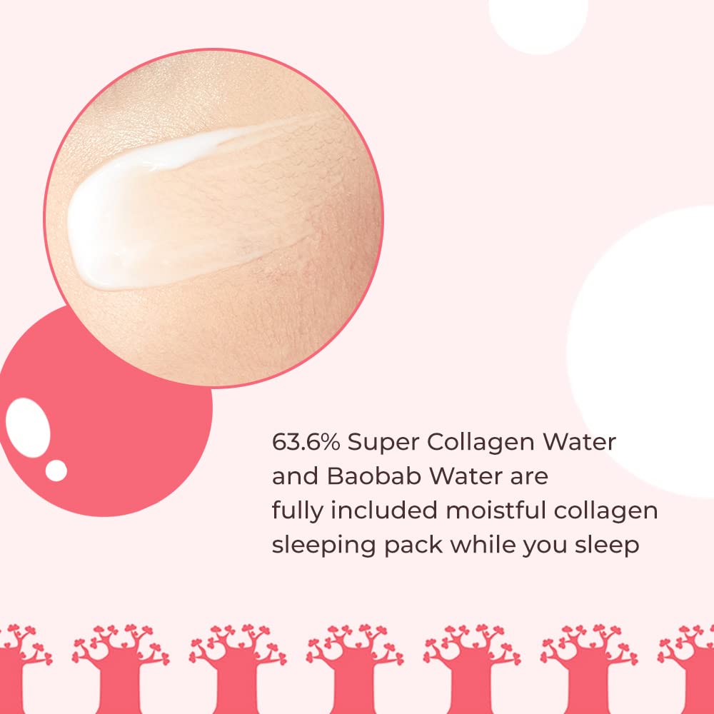 ETUDE Moistfull Collagen Sleeping Pack Baobab Oil highlight for lasting hydration
