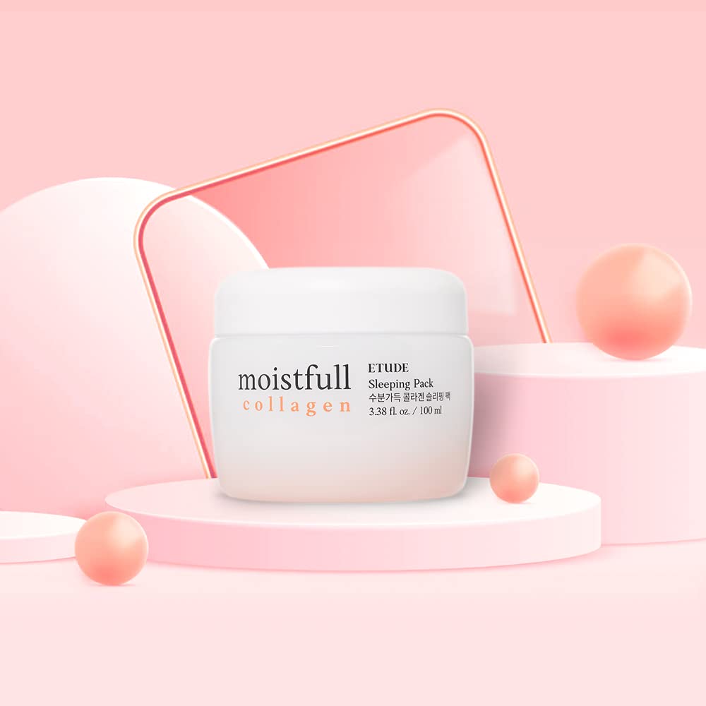 ETUDE Moistfull Collagen Sleeping Pack night ritual implying dewy complexion