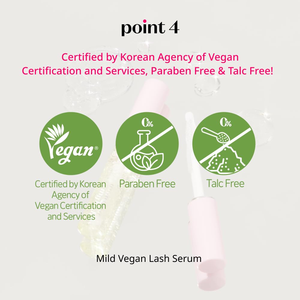 ETUDE My Lash Serum vegan certification seal signals ethical, fragrance-free care.