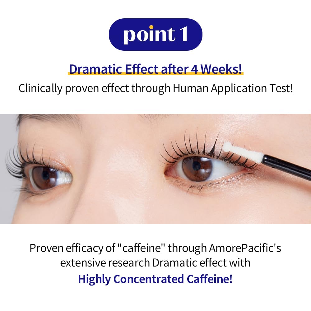 ETUDE Power Eyelash Ampoule applying to lash root for comfortable daily care.