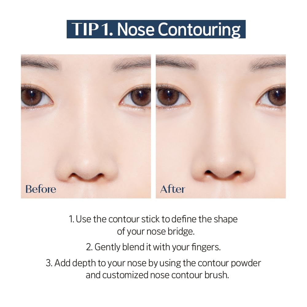 ETUDE Reborn Maker Contour Stick cheek swatch illustrating subtle contour