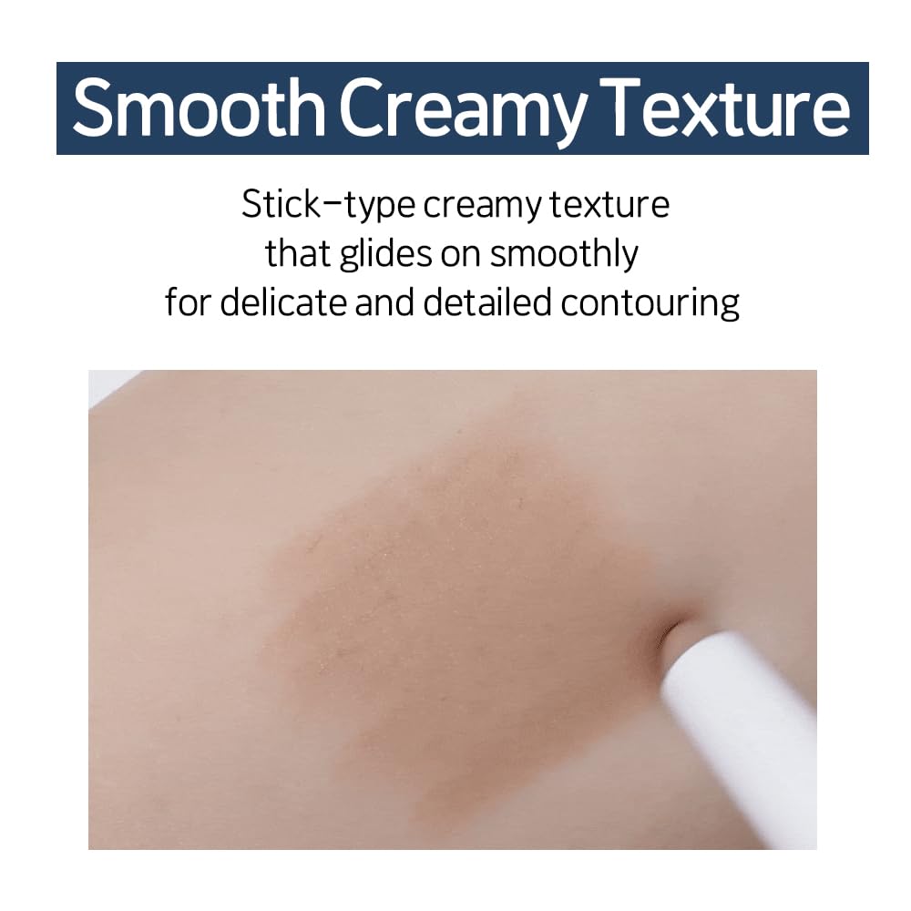 ETUDE Reborn Maker Contour Stick swatch on nose for precise, natural shading