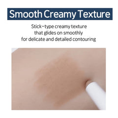 ETUDE Reborn Maker Contour Stick swatch on nose for precise, natural shading