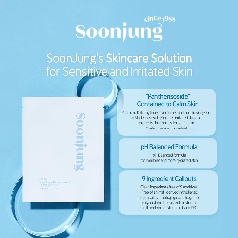ETUDE SoonJung 100% bamboo sheet detail shows skin-friendly adherence