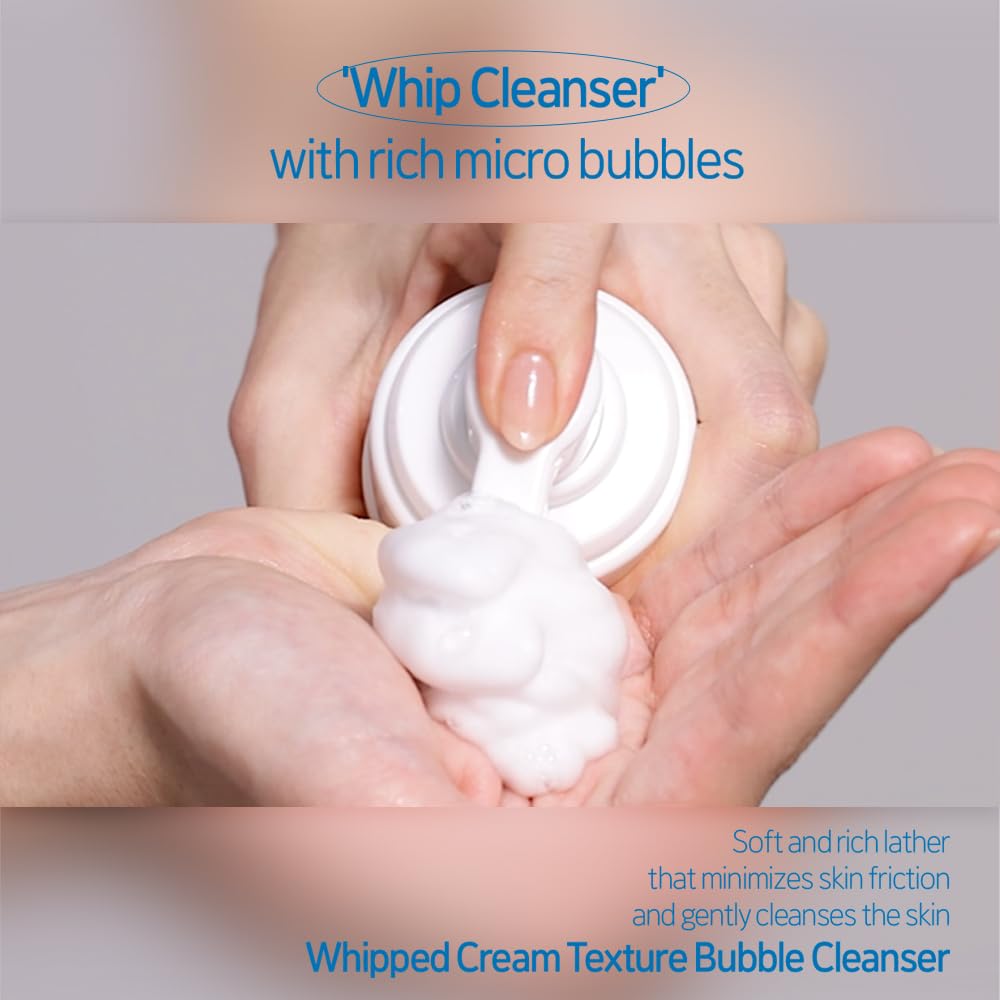 ETUDE SoonJung soft-cream-texture closeup shows whipped cream-like foam.