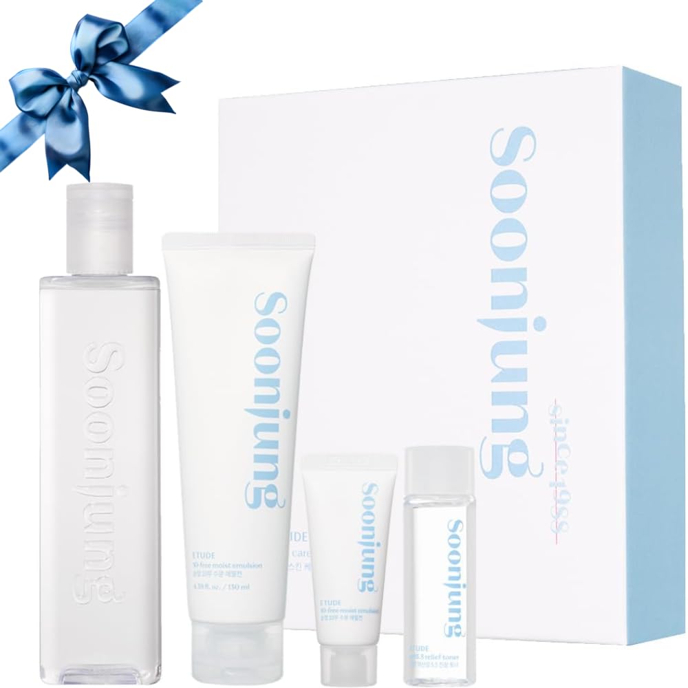 ETUDE SoonJung toner and emulsion bottle, soothing hydration for sensitive skin