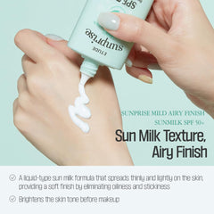 Creamy texture spreads smoothly on skin in ETUDE Sunprise