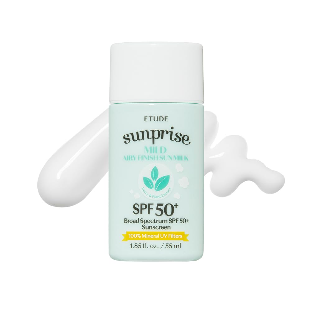 ETUDE Sunprise sunscreen bottle with milky texture for sensitive skin
