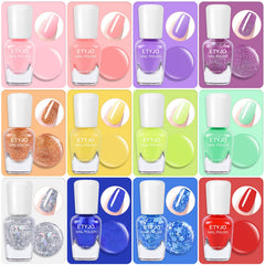 ETYJO child applying nail polish with easy to use brush for small hands