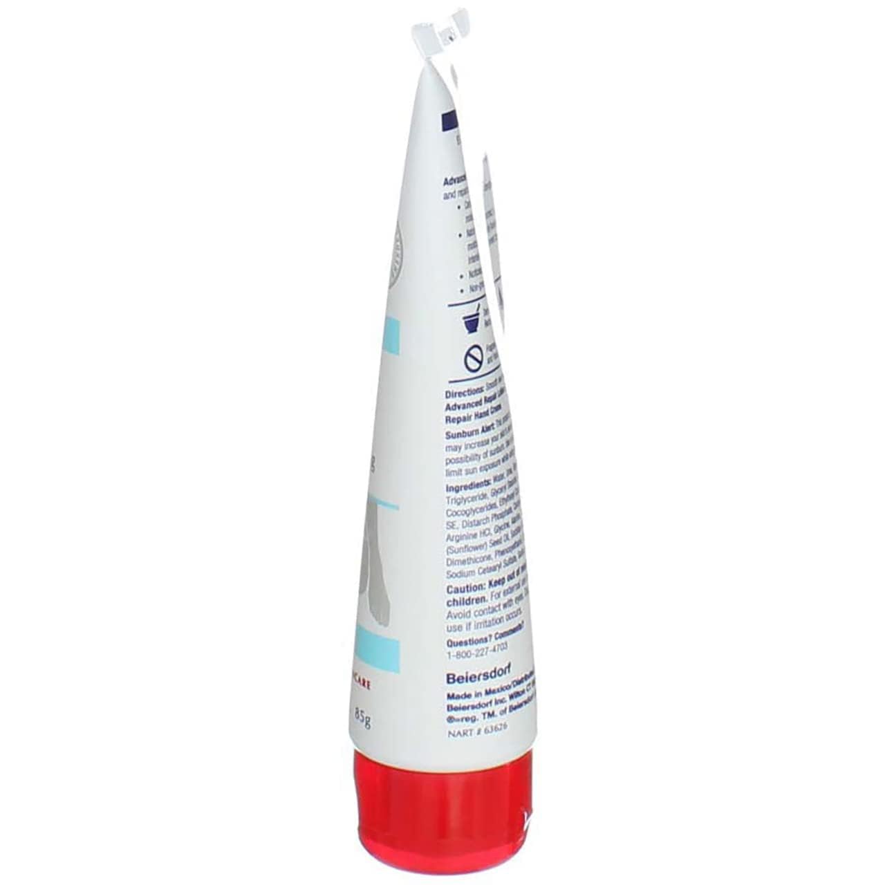 Eucerin Advanced Repair Foot Cream non greasy formula in use