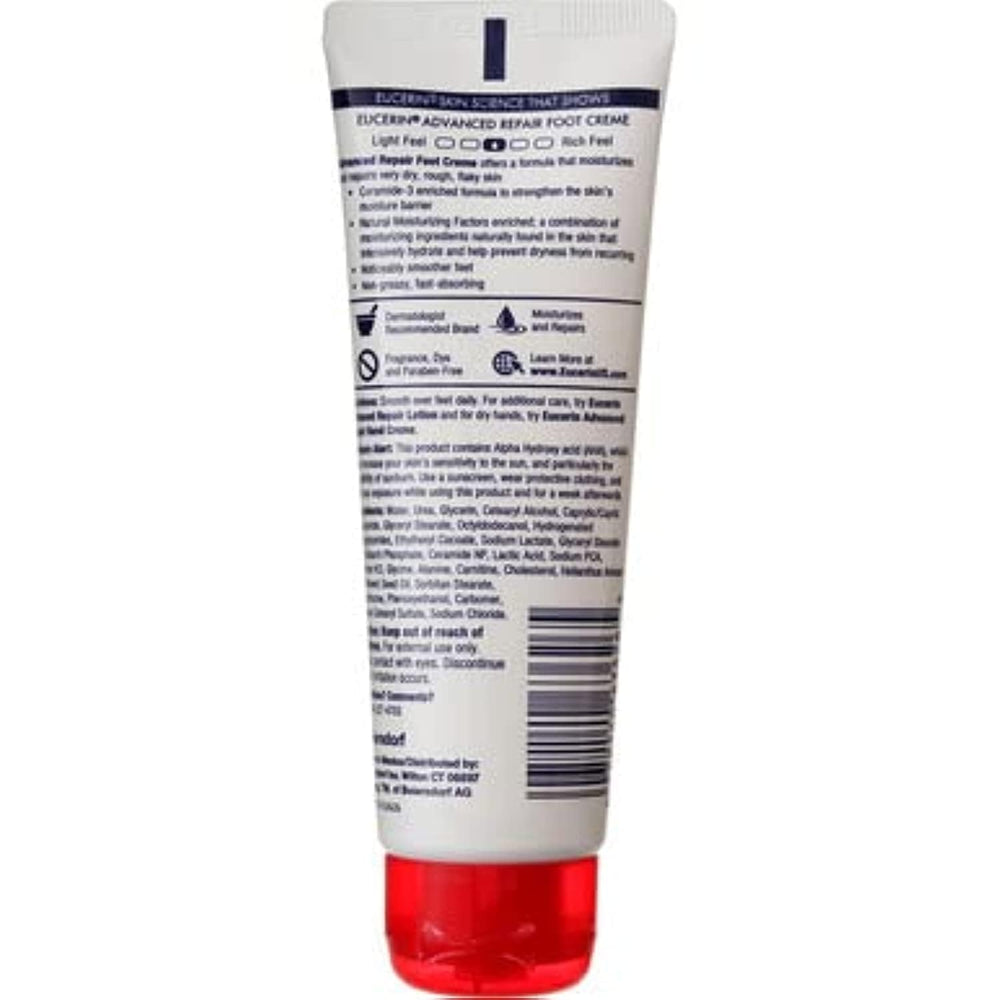 Eucerin Advanced Repair Foot Cream two week smoothing concept visualized
