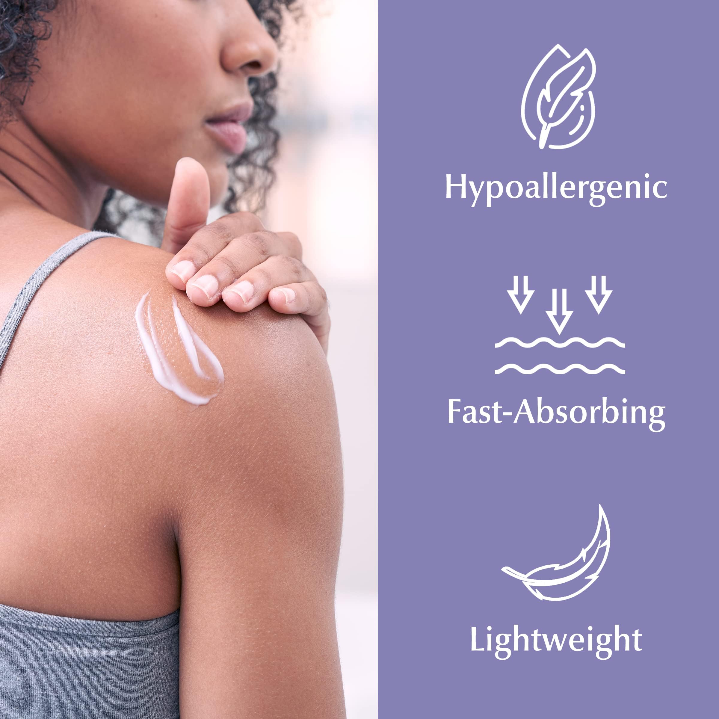 Hypoallergenic soothing scent label on Eucerin Advanced Repair Night Lotion