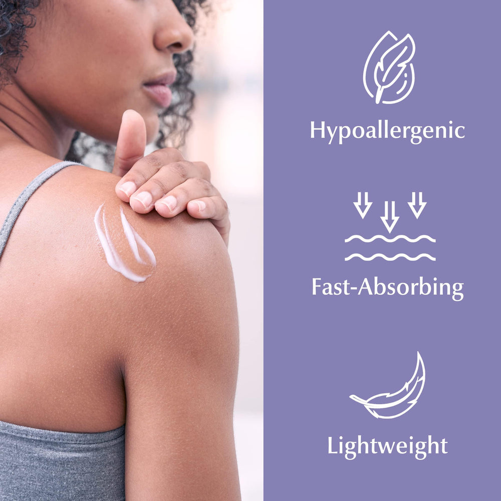 Hypoallergenic soothing scent label on Eucerin Advanced Repair Night Lotion