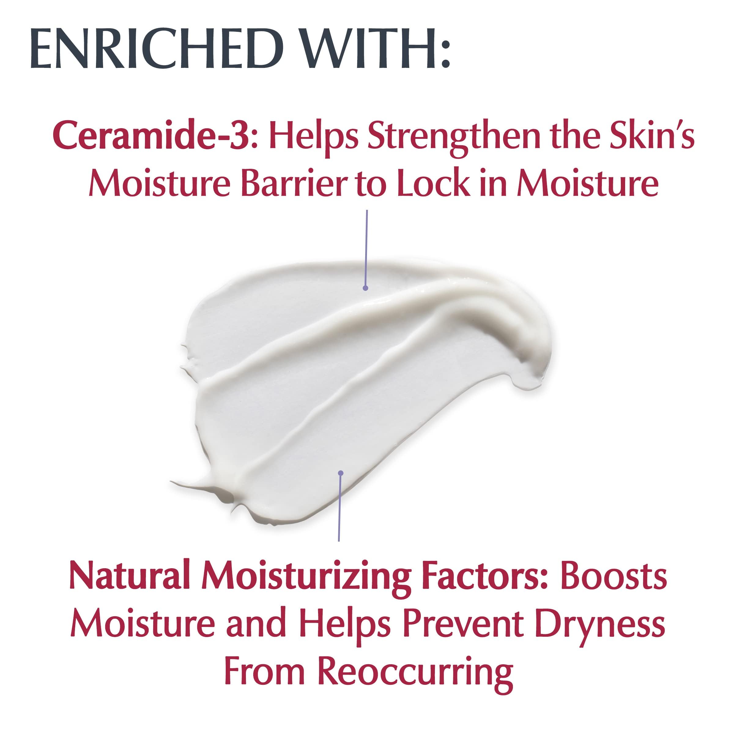 Creamy texture of Eucerin Advanced Repair Night Lotion for dry skin
