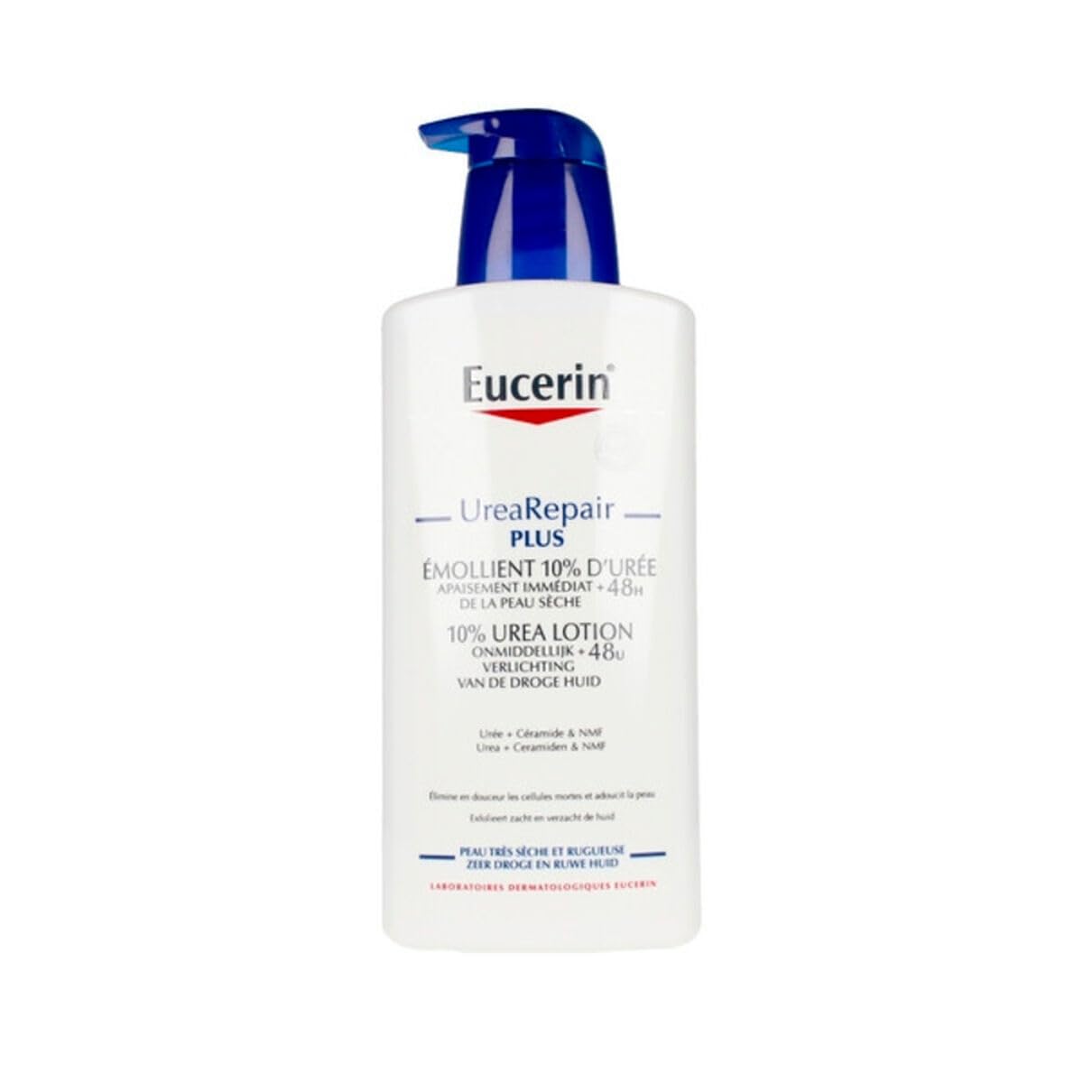 Eucerin Complete Repair Emollient Lotion 10% Urea bottle, hydrating very dry skin