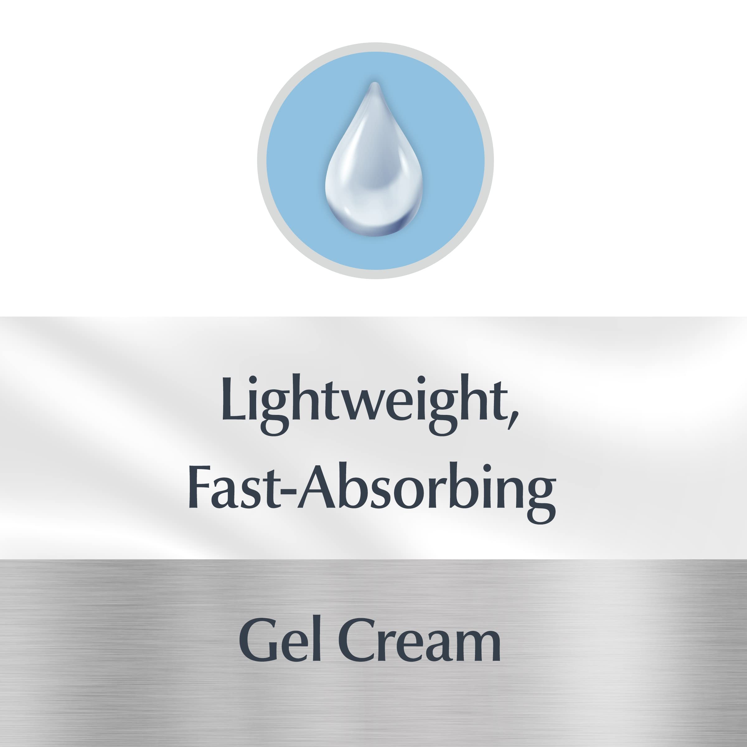 Applying Eucerin Daily Hydration Gel Cream shows fast-absorbing, non-greasy texture on the skin.