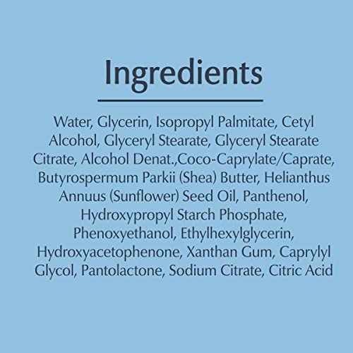 Hydrated-looking skin after applying Eucerin Gel Cream for dry areas.
