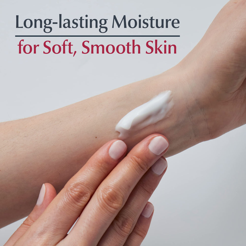 Arm application of Eucerin Daily Hydration Gel Cream illustrates daily moisturizing routine.