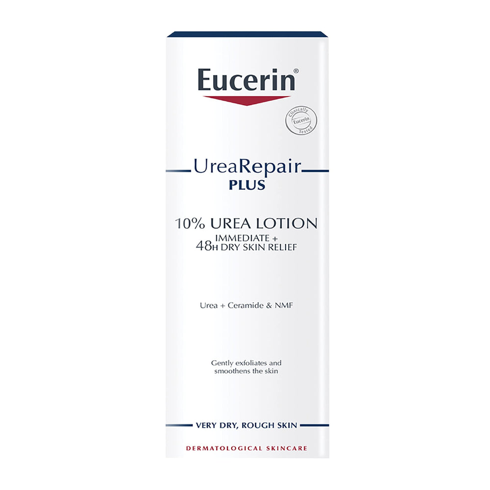 Eucerin Dry Skin Intensive 10% Urea application scene for targeted relief.